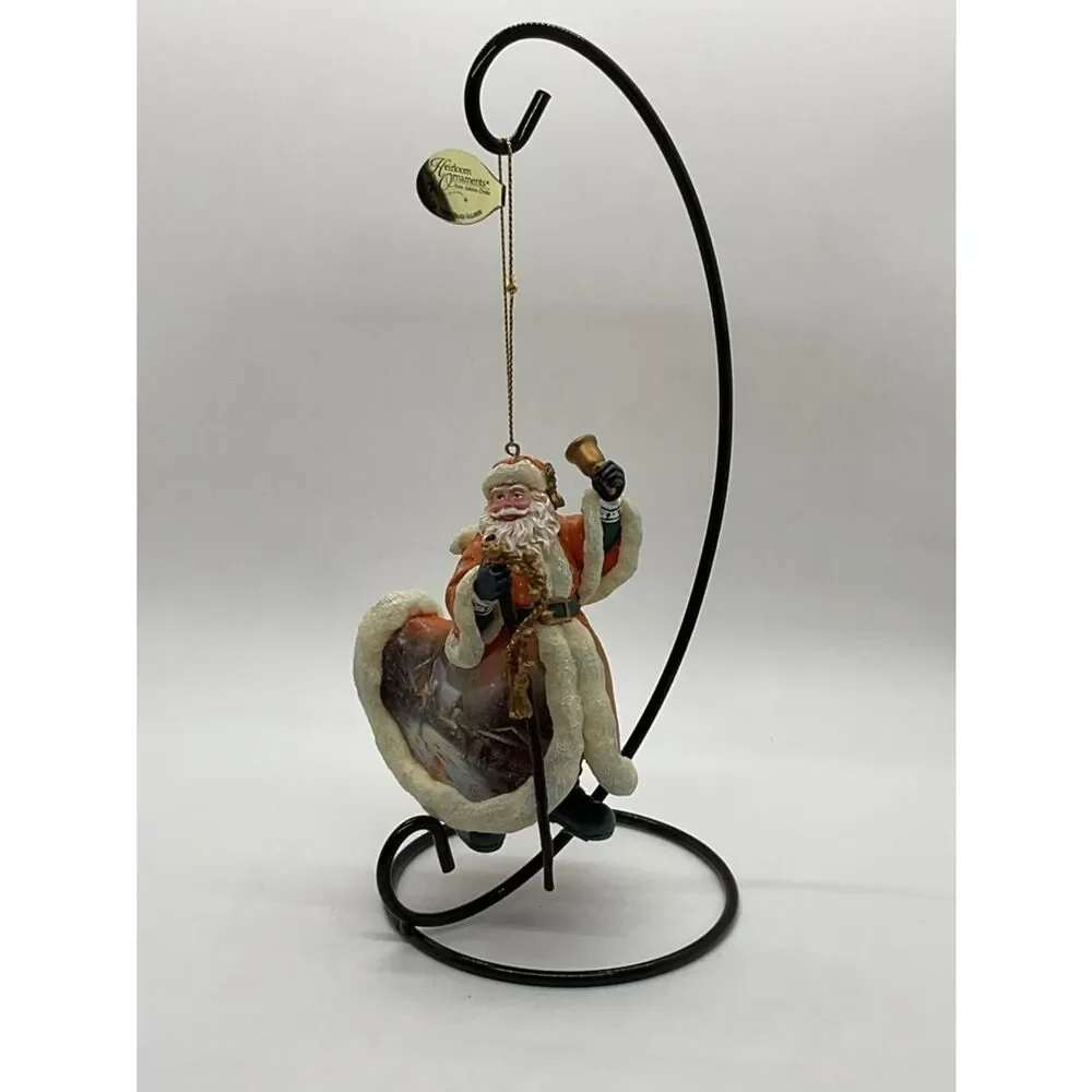 Ashton-Drake Old World Santa Jingling SleighBells Thomas Kinkade Ornament